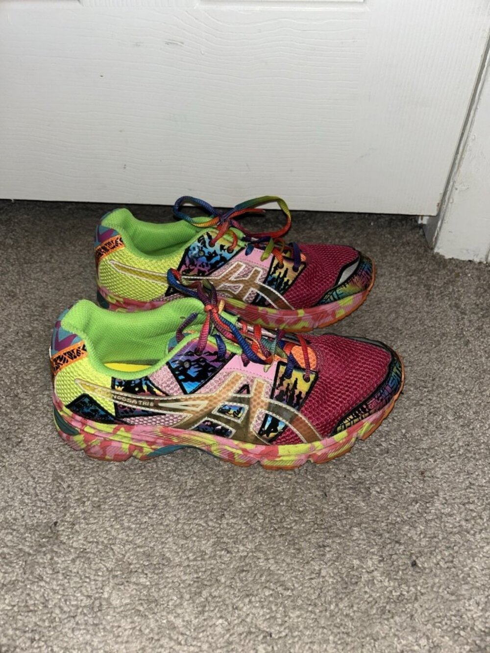 Asics Gel Noosa Tri 8 Multi-Color Running Triathlon Sneaker Shoes Size 6.5 - Picture 2 of 7
